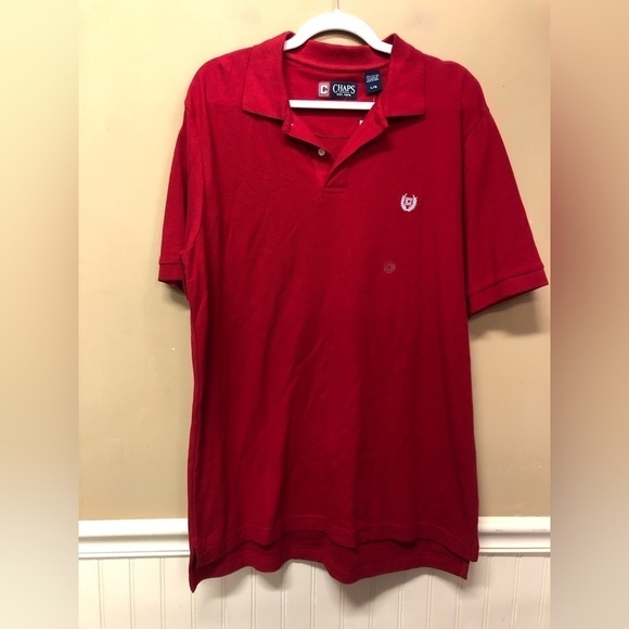 Chaps Mens Red Polo Shirt Size L NWT - Picture 1 of 5
